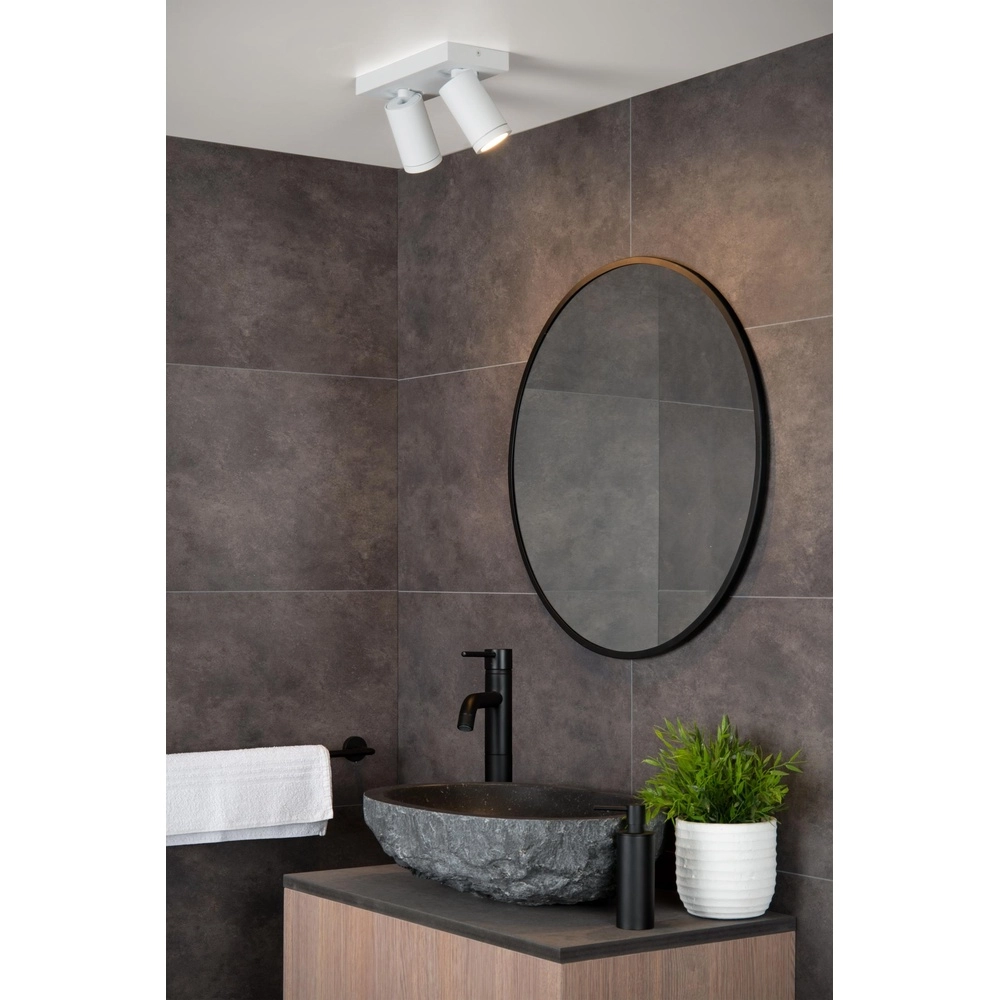 Plafondspot Taylor IP44 2-lichts wit Lucide 5411212092649