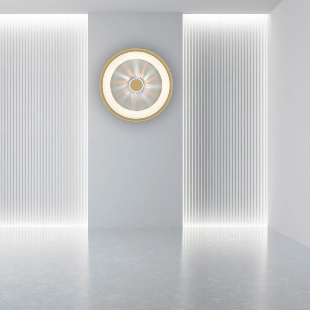 Ronde plafondlamp Vertigo messing Ø 46,5cm Just Light 4043689994716