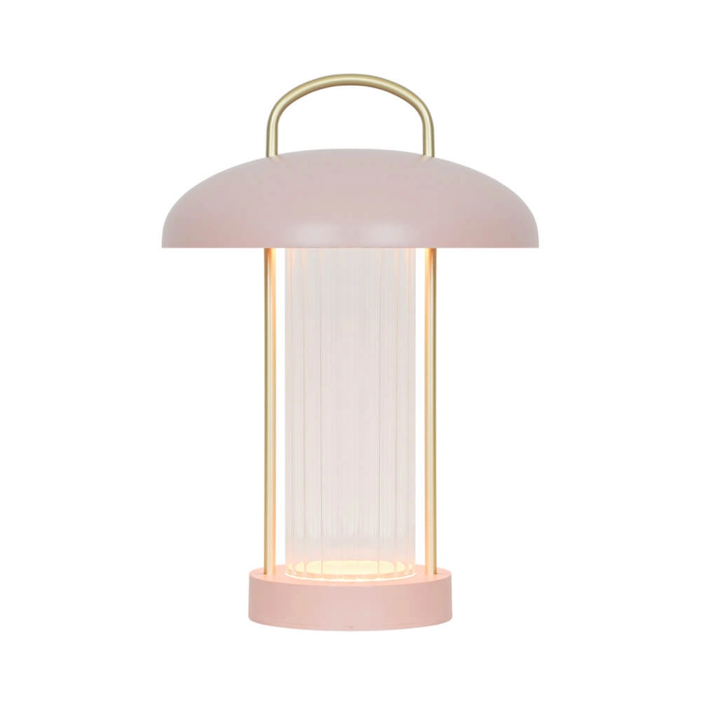 Tafellamp Mirano roze oplaadbaar