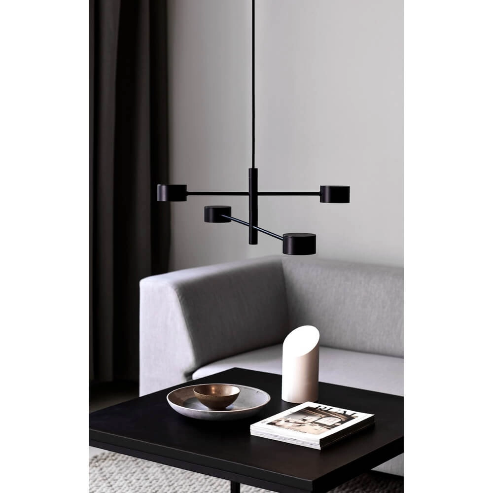 Design hanglamp Clyde 4-lichts zwart Nordlux 5704924001154