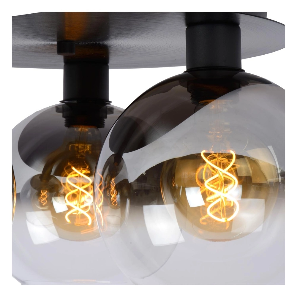 Plafondlamp Marius 3-lichts zwart Lucide 5411212741004