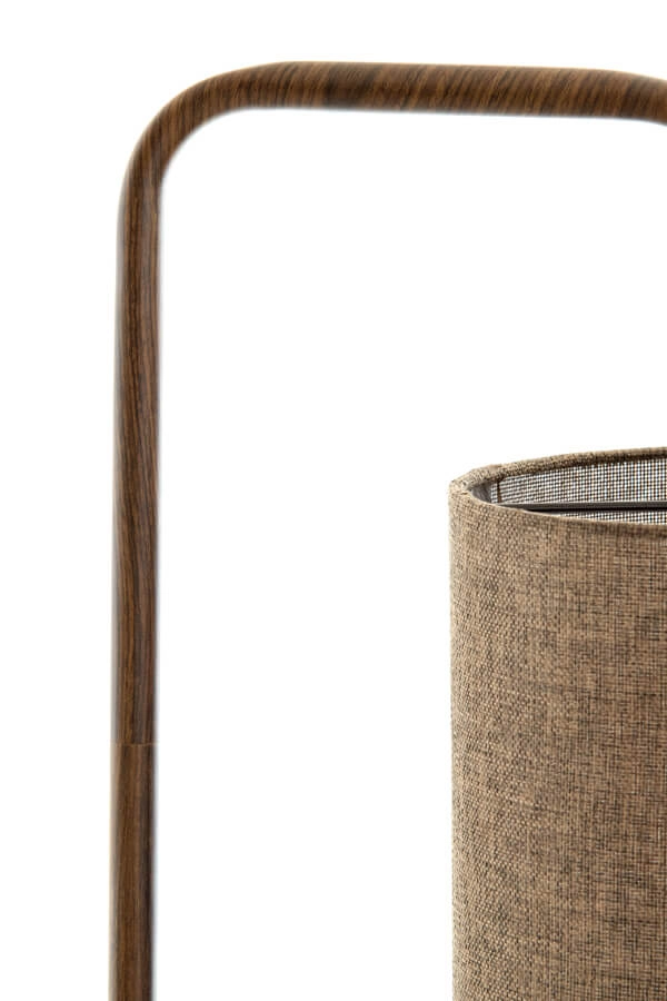 Vloerlamp Donio donkere hout print Light & Living 8717807759568