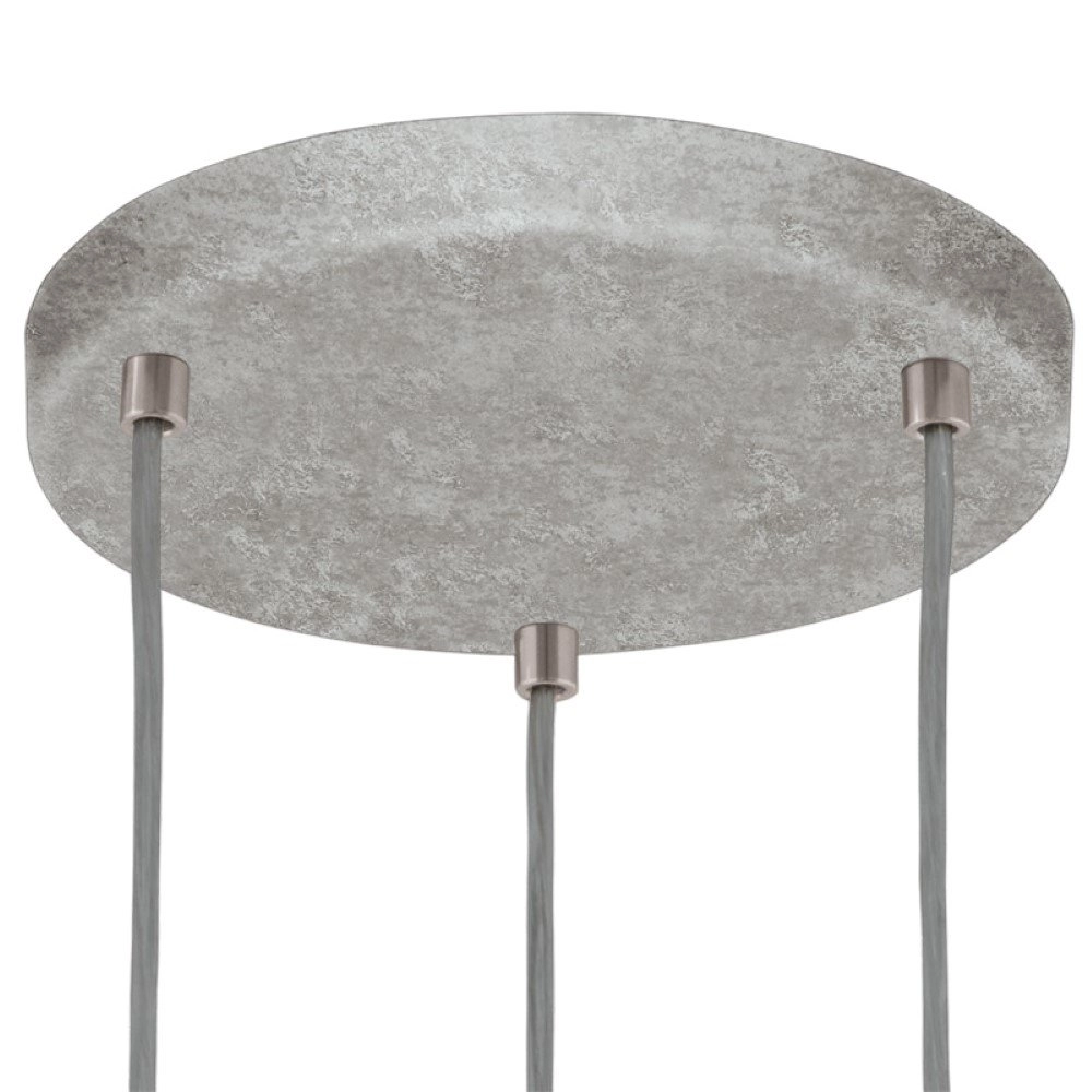 Vide pendel hanglamp Silvares 3-lichts betongrijs Eglo 9002759955236