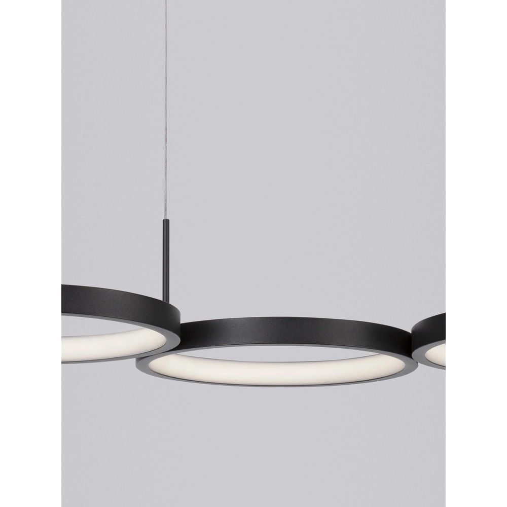 Moderne hanglamp Magnus zwart 84cm Lyora 5212017433183