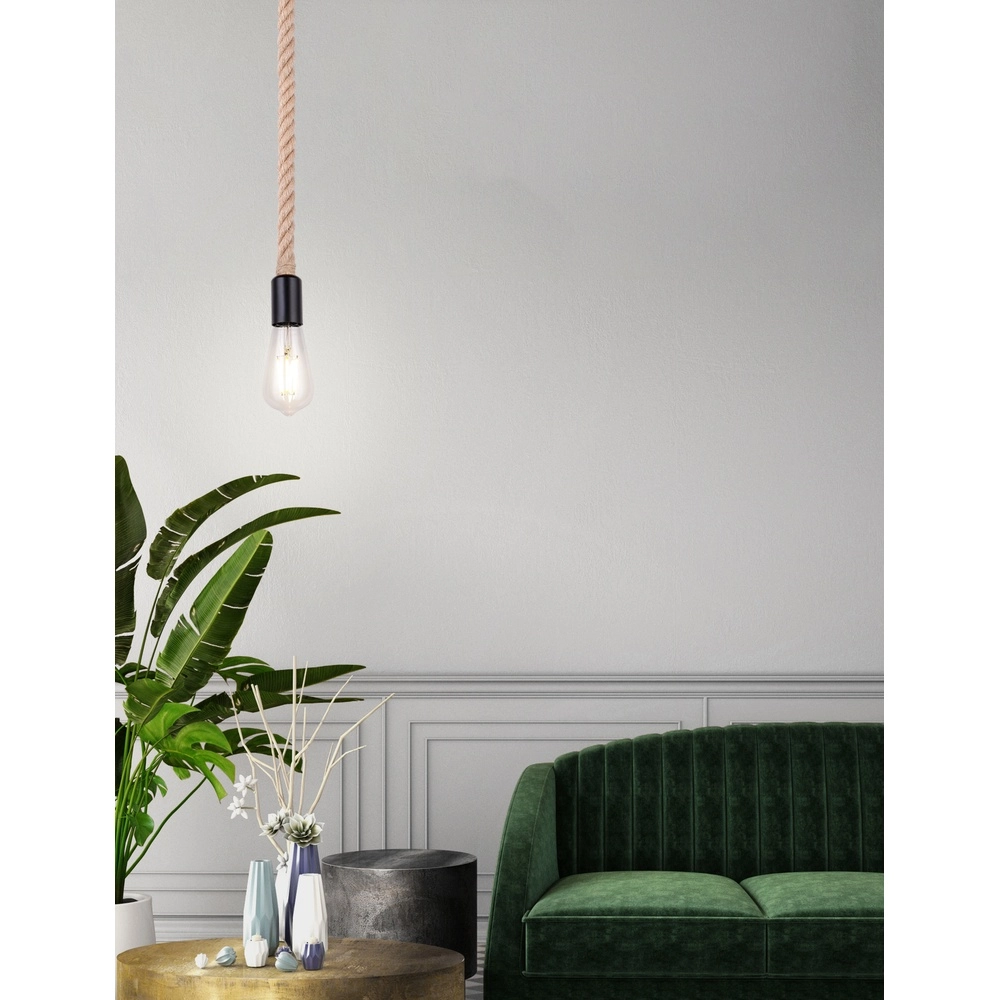 Touwlamp Ulleu zwart Globo 9007371383917