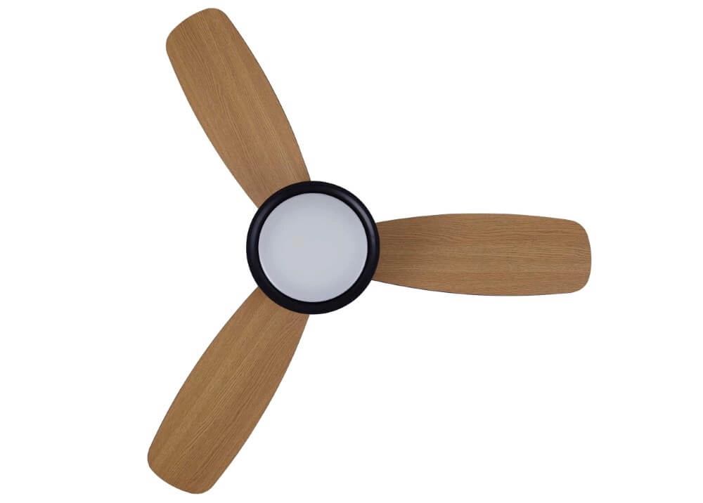 Zwarte ventilator met lamp Flusso Ø 132cm Beacon 9333509151784