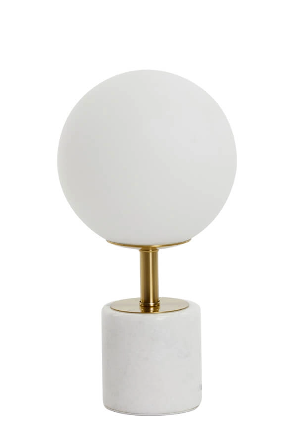 Design tafellamp Medina wit met goud 35cm Light & Living 8717807650896