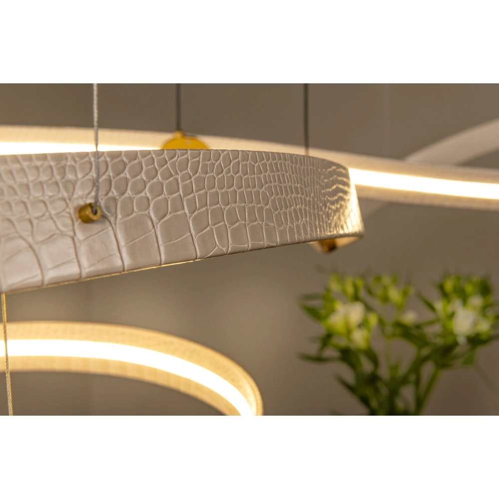 Moderne led hanglamp Slalom Zand met effect Premium by Lucide 5411212135131