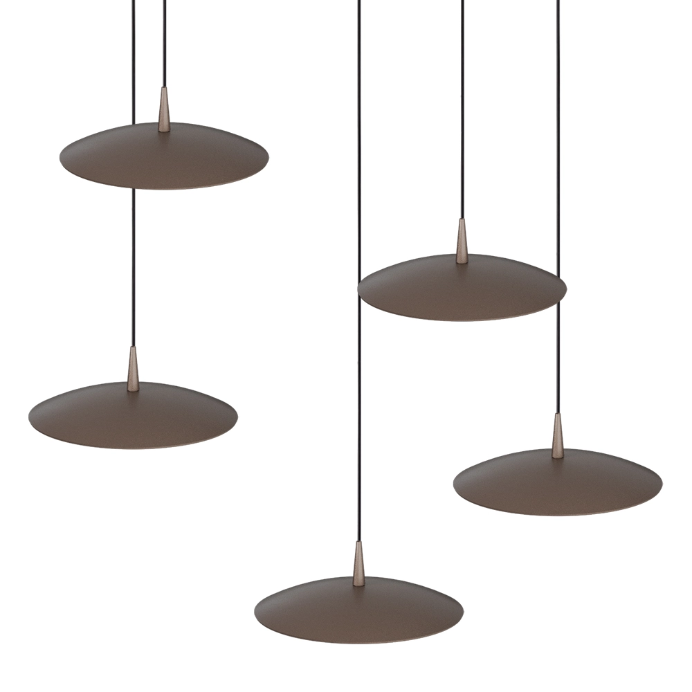 5-lichts hanglamp Scala Ø 50cm cacao bruin Masterlight 8718121376356