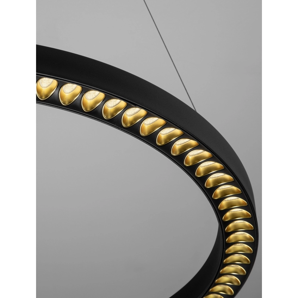 Round pendant lamp Deos black Lyora 5212017463722