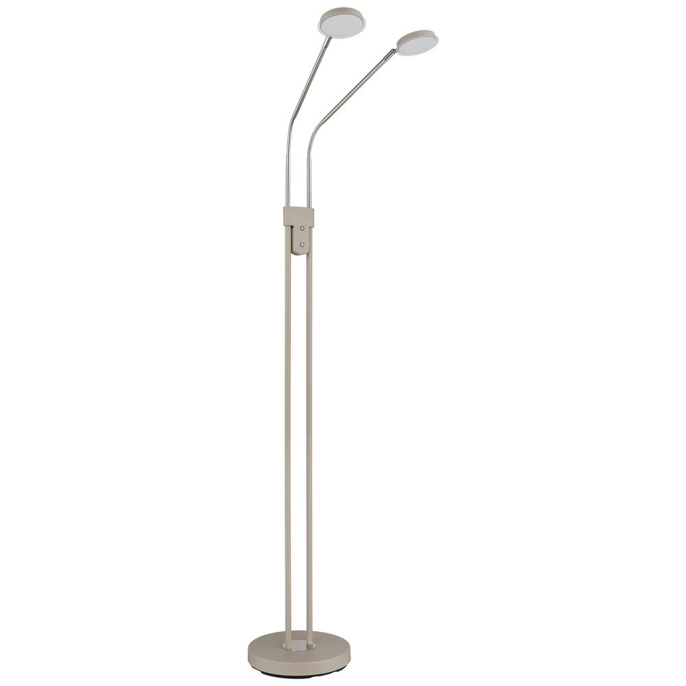 2-lichts leeslamp Silvio zand bruin Globo 9007371584048