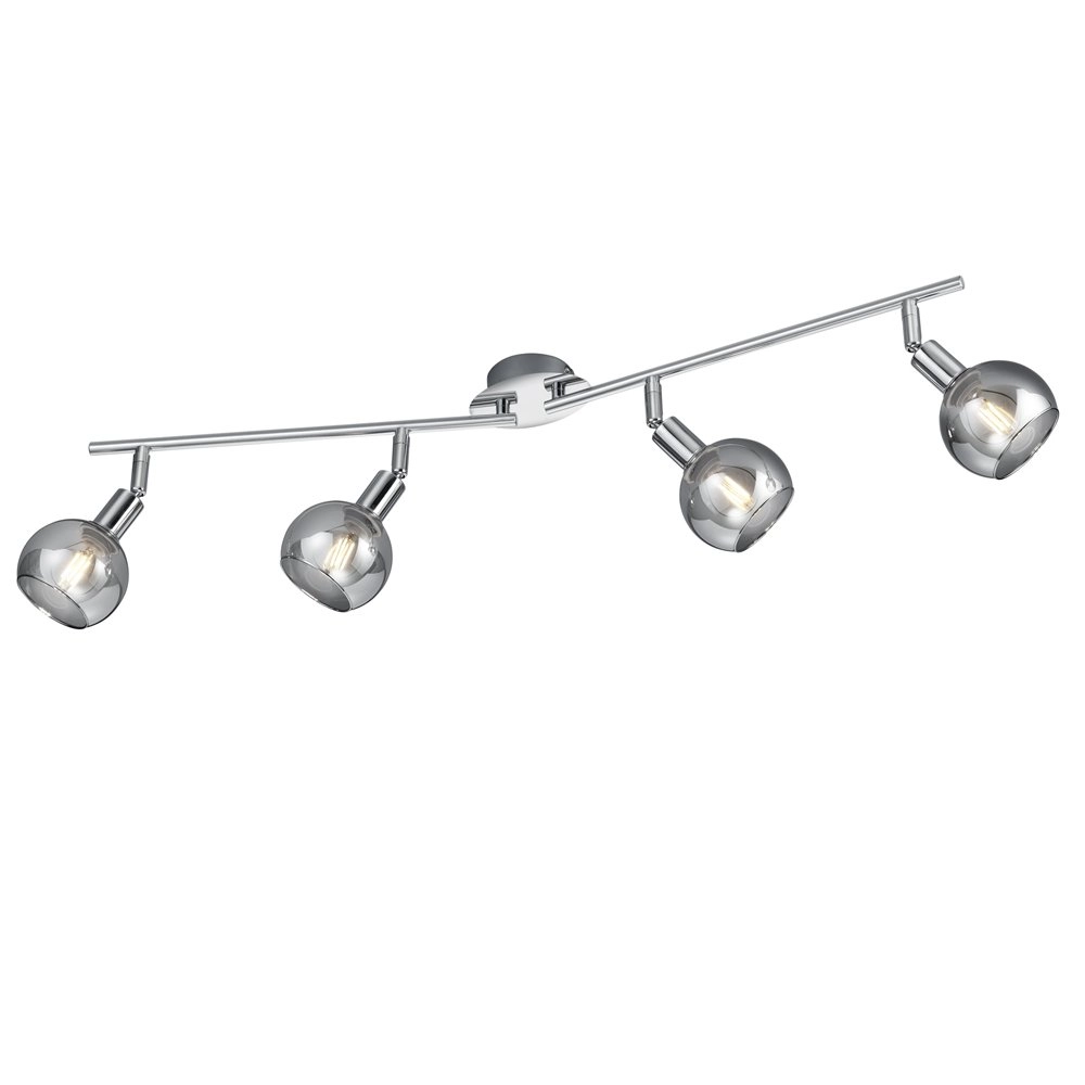 Plafondlamp Chroom Brest 4-lichts verstelbaar