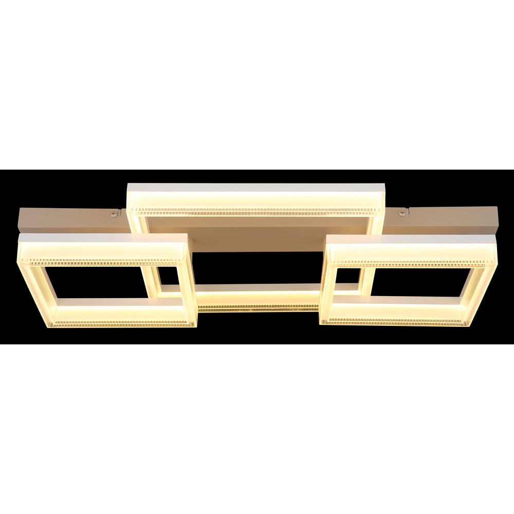 Moderne plafondlamp Zara zand bruin vierkant 66cm Globo 9007371567089