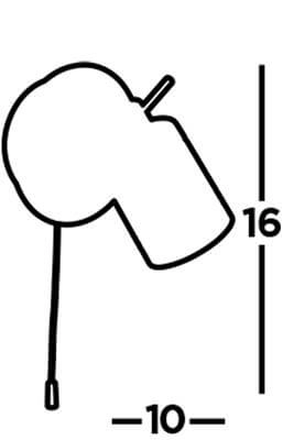 Badkamer wandspot Samson zwart Searchlight 5053423189314