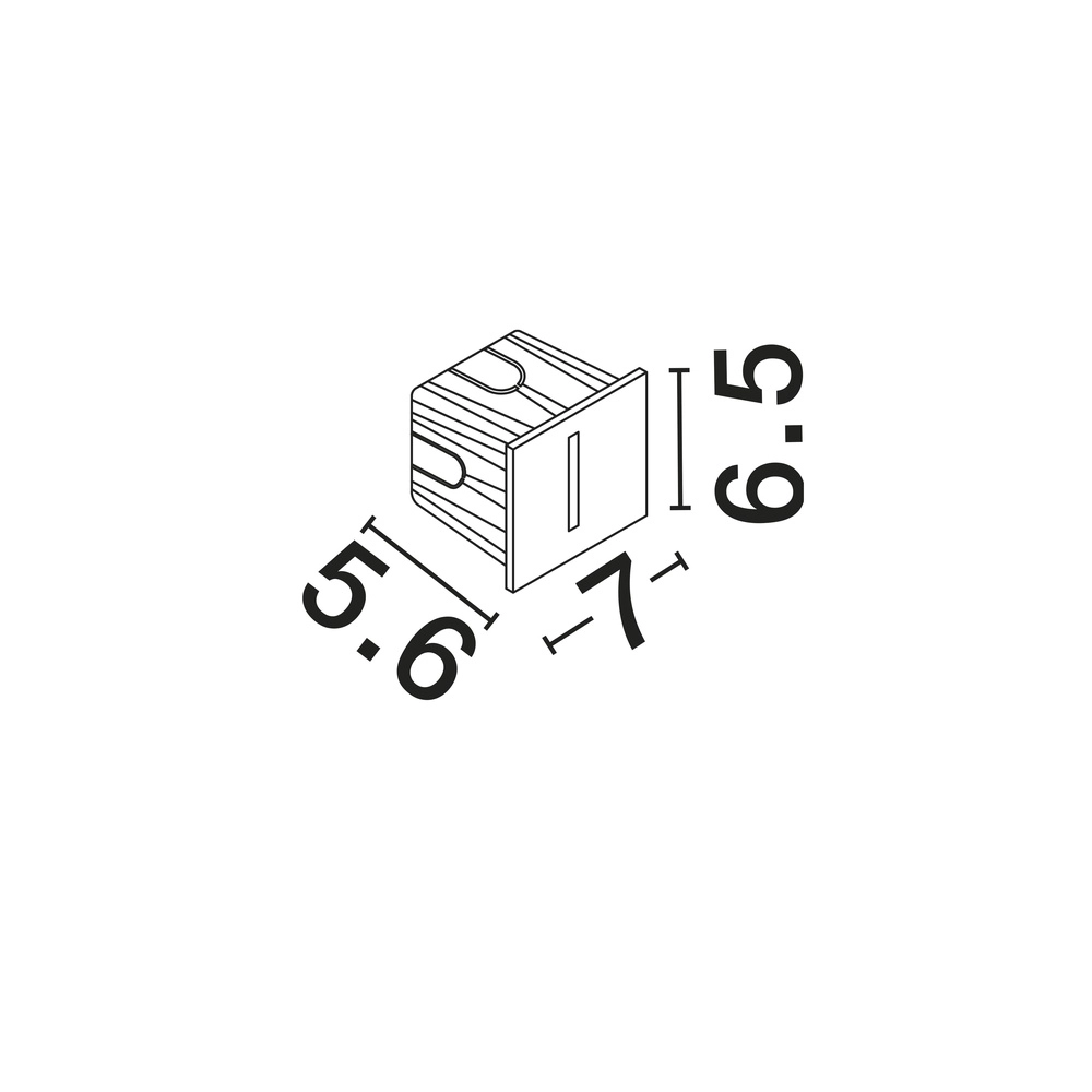 Inbouwlamp Aizen vierkant antraciet Lyora 5212017481436