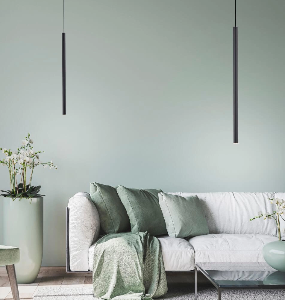 Unieke hanglamp Flute 1-lichts zwart Paul Neuhaus 4012248374764