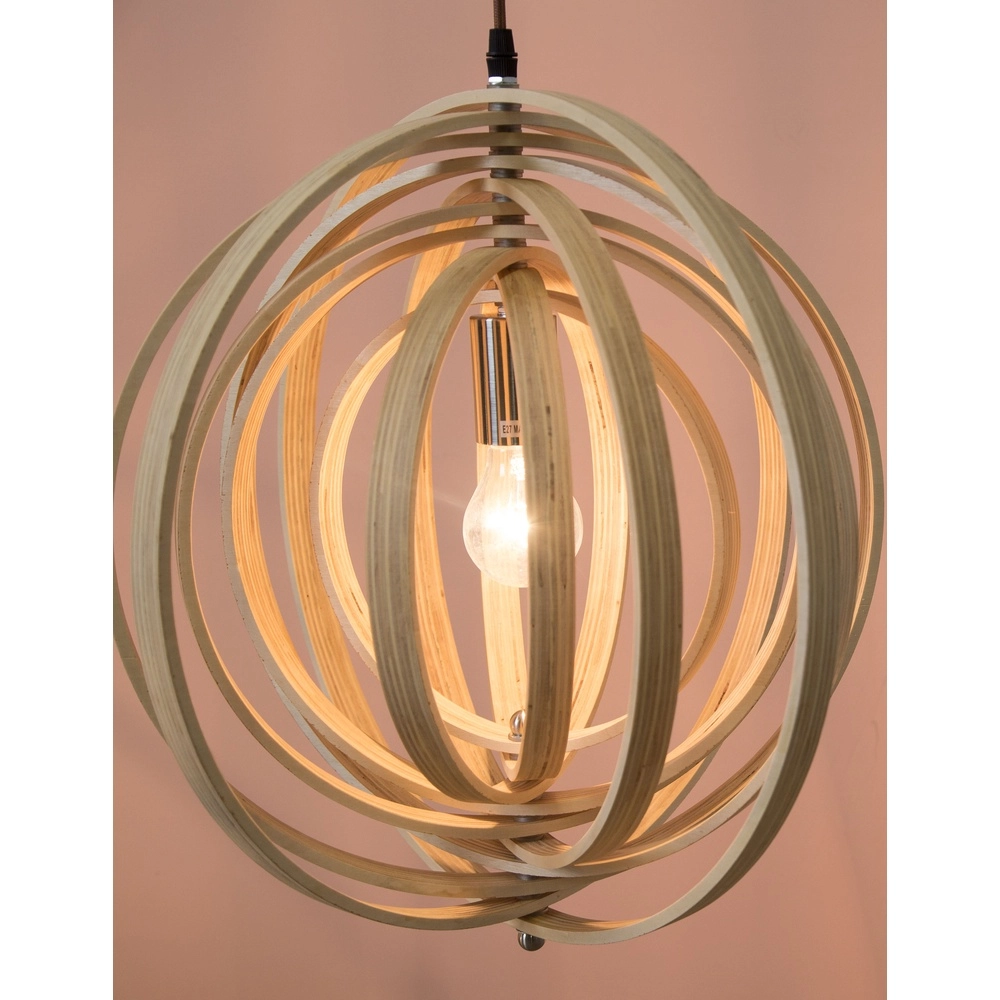 Moderne hanglamp Asco hout Ø 43cm Lyora 5212017424945