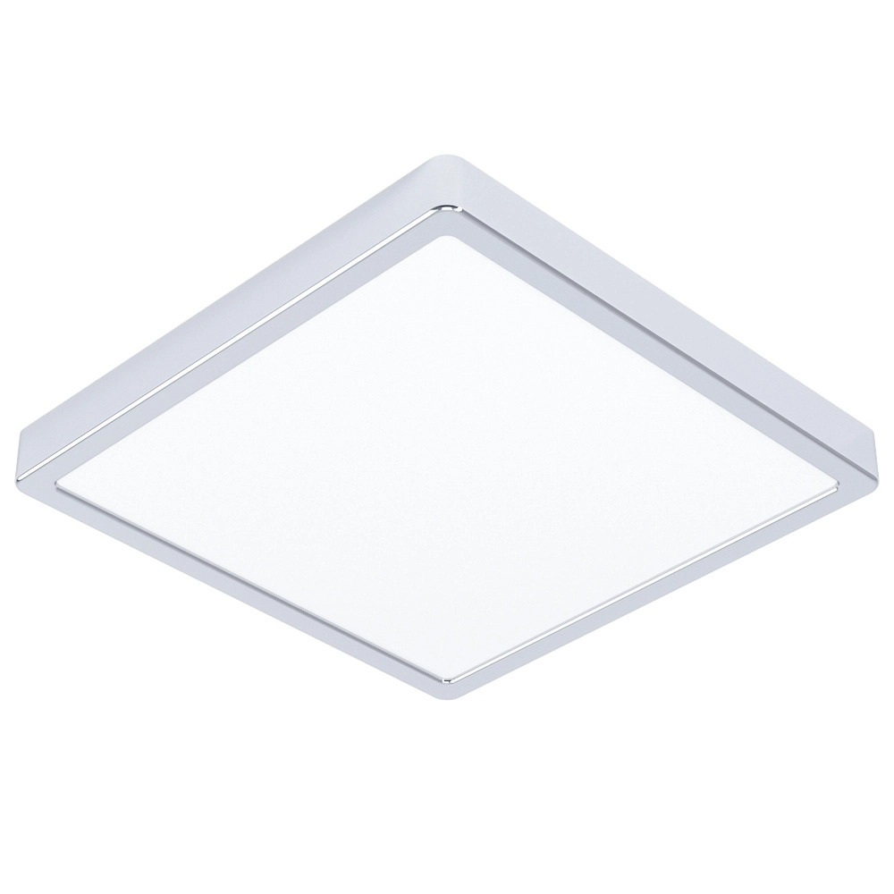Chrome plafondlamp Fueva 6 led - 29x29 cm