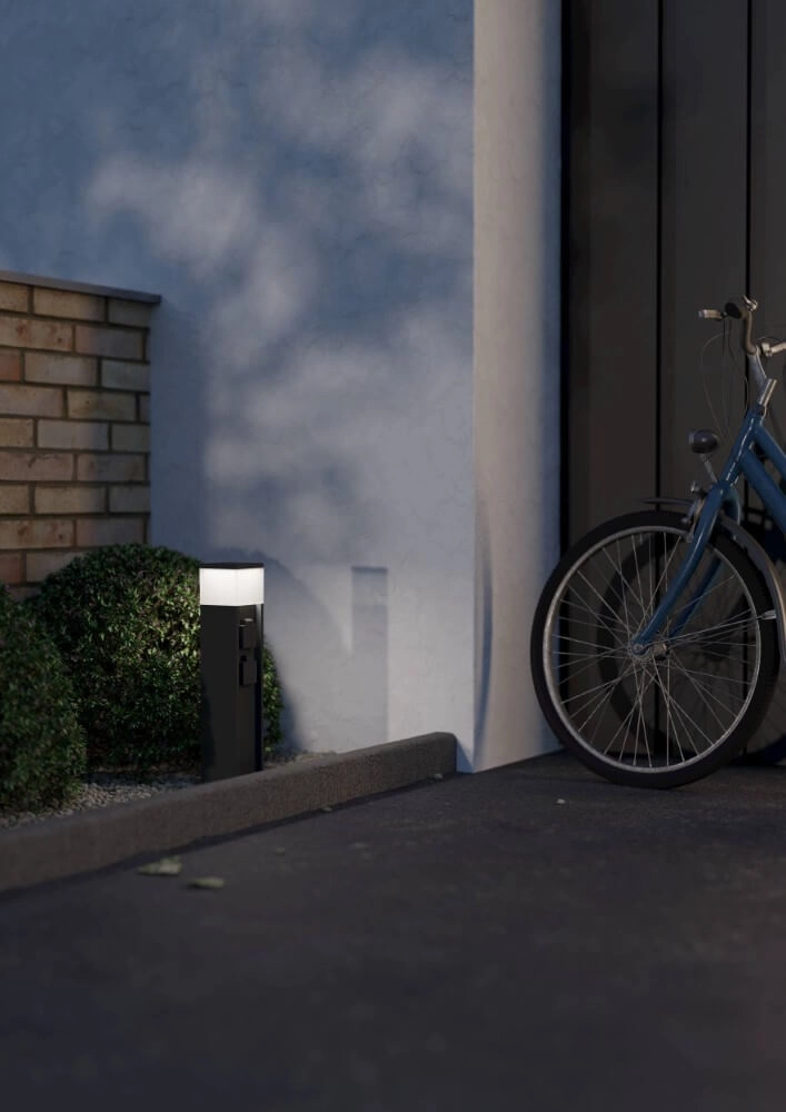 Stopcontact met lamp Park 5 antraciet Eglo 9008606297825