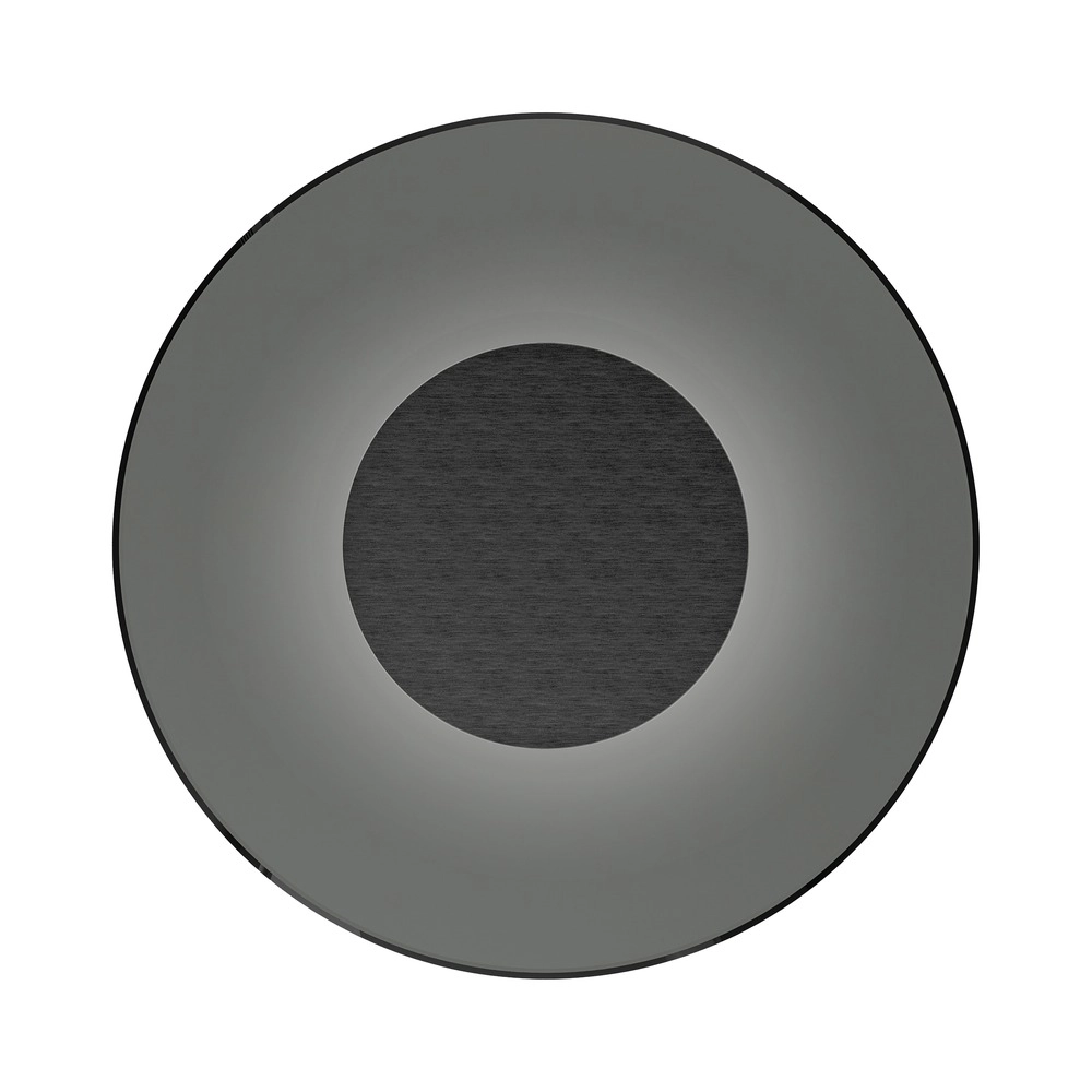 Wandlamp Pure Moon Ø 32cm - platin met smoke glas Paul Neuhaus 4012248386354