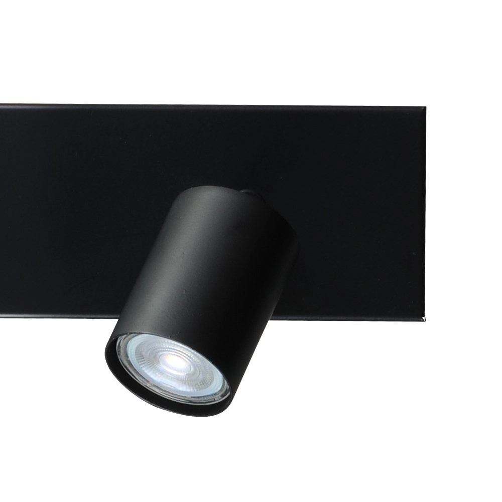 Plafondlamp zwart Bounce met 2 zwarte spots Masterlight 8718121209166