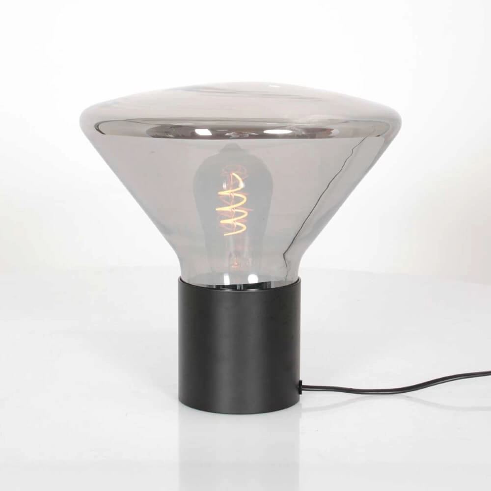 Tafellamp Ambiance zwart met smoke glas Steinhauer 8712746165074