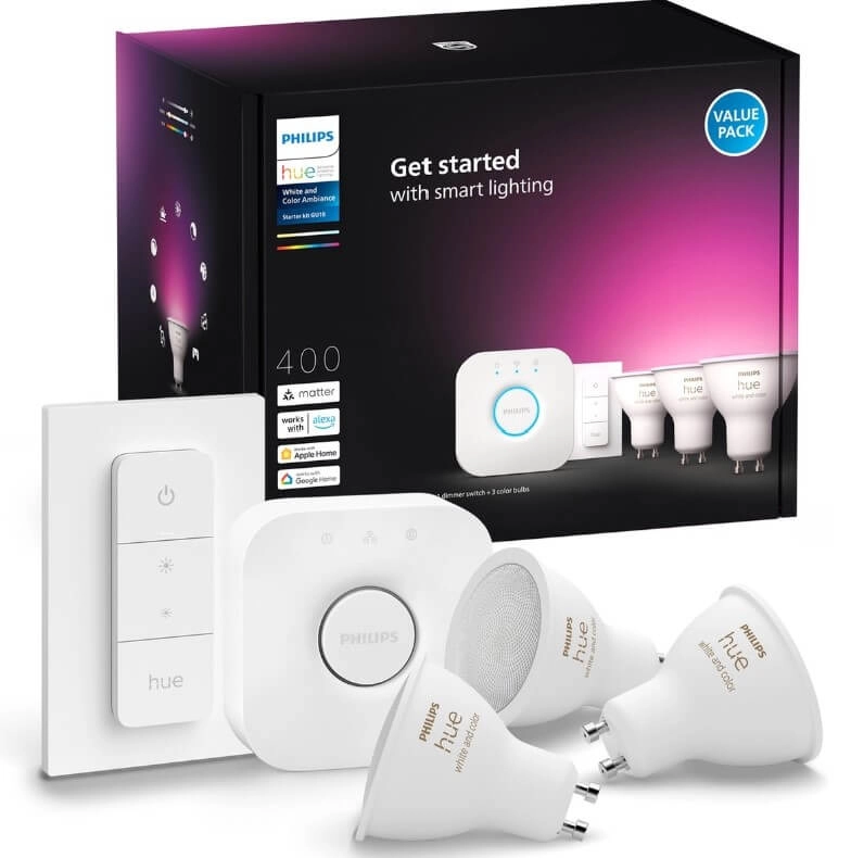 Hue Starterpack - GU10 - 5W - White and Color set van 3 Philips 8720169254503