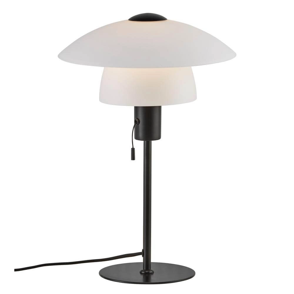 Moderne tafellamp Verona zwart met wit Nordlux 5704924001642