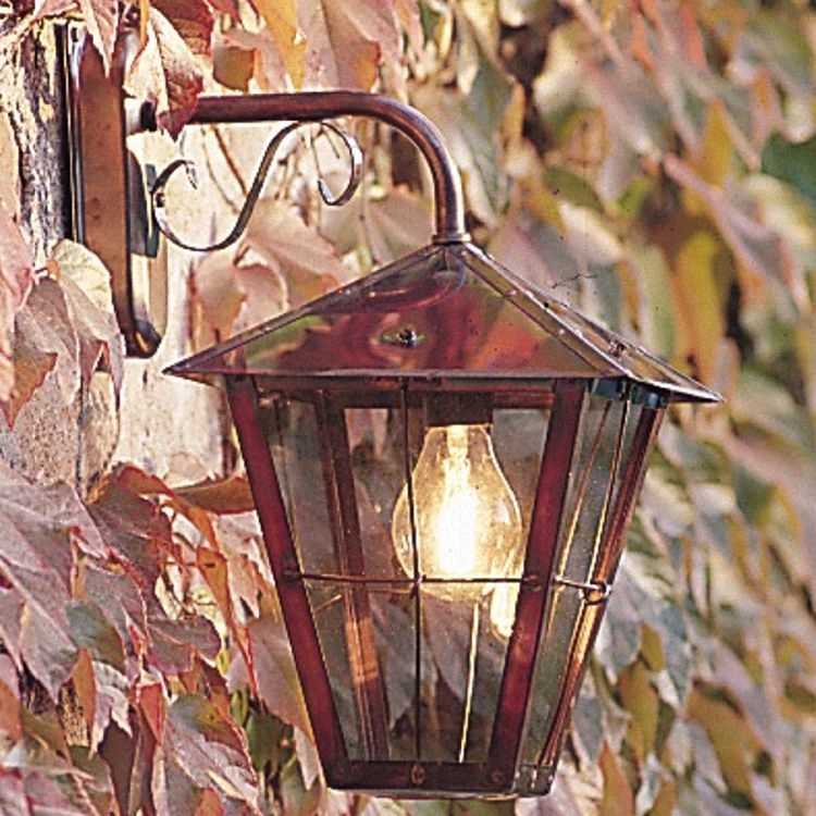 Landelijke wandlamp Fenix Down 43cm roodkoper KonstSmide 7318304329004