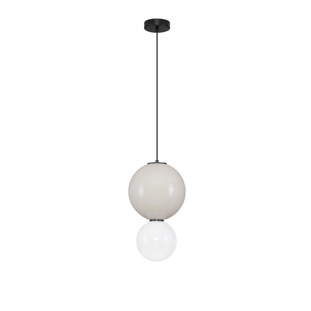 Hanglamp Noesis Ø 25cm licht grijs met wit