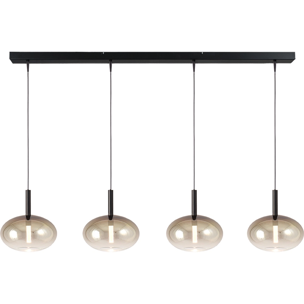 4L hanglamp Ø24cm Lido Onion met gold-fading glas