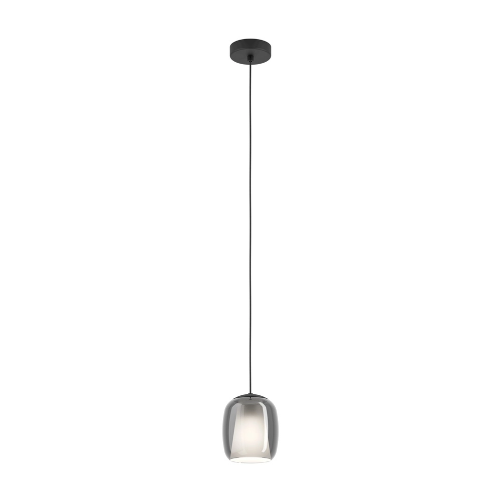 Strakke hanglamp Ciampino Ø 15cm - met smoke glas Eglo 9008606332793
