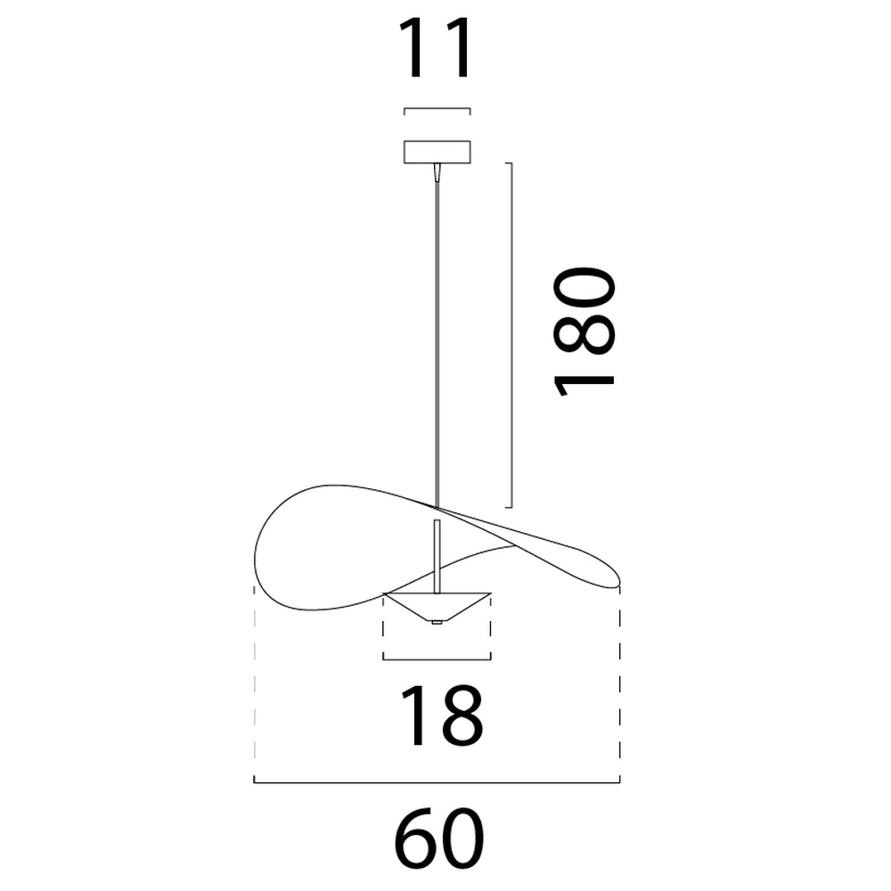 Ø 60cm led hanglamp Lente bladgoud Masterlight 8718121389301