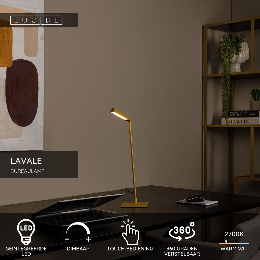 Design bureaulamp Lavale okergeel Lucide 5411212441645