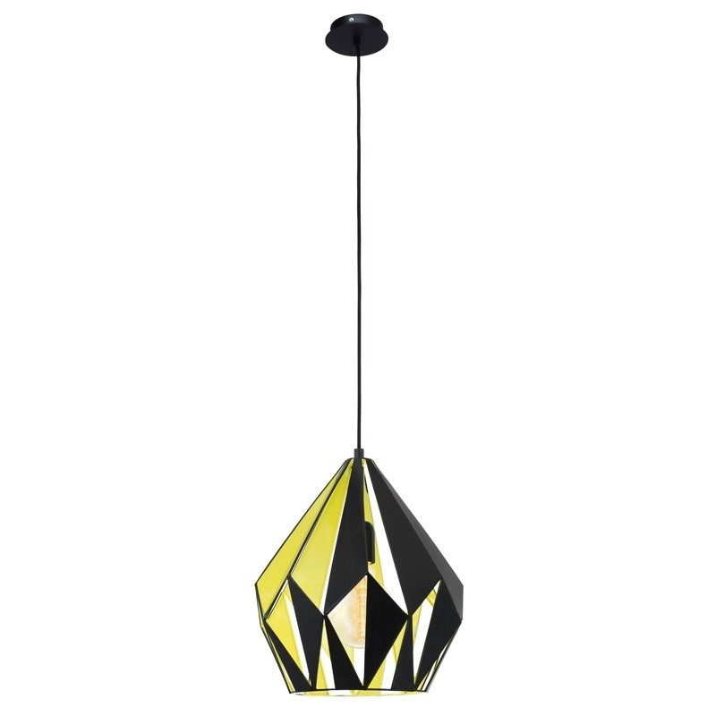 Hanglamp Carlton 1 31cm zwart met groenkoper Eglo 9002759492564