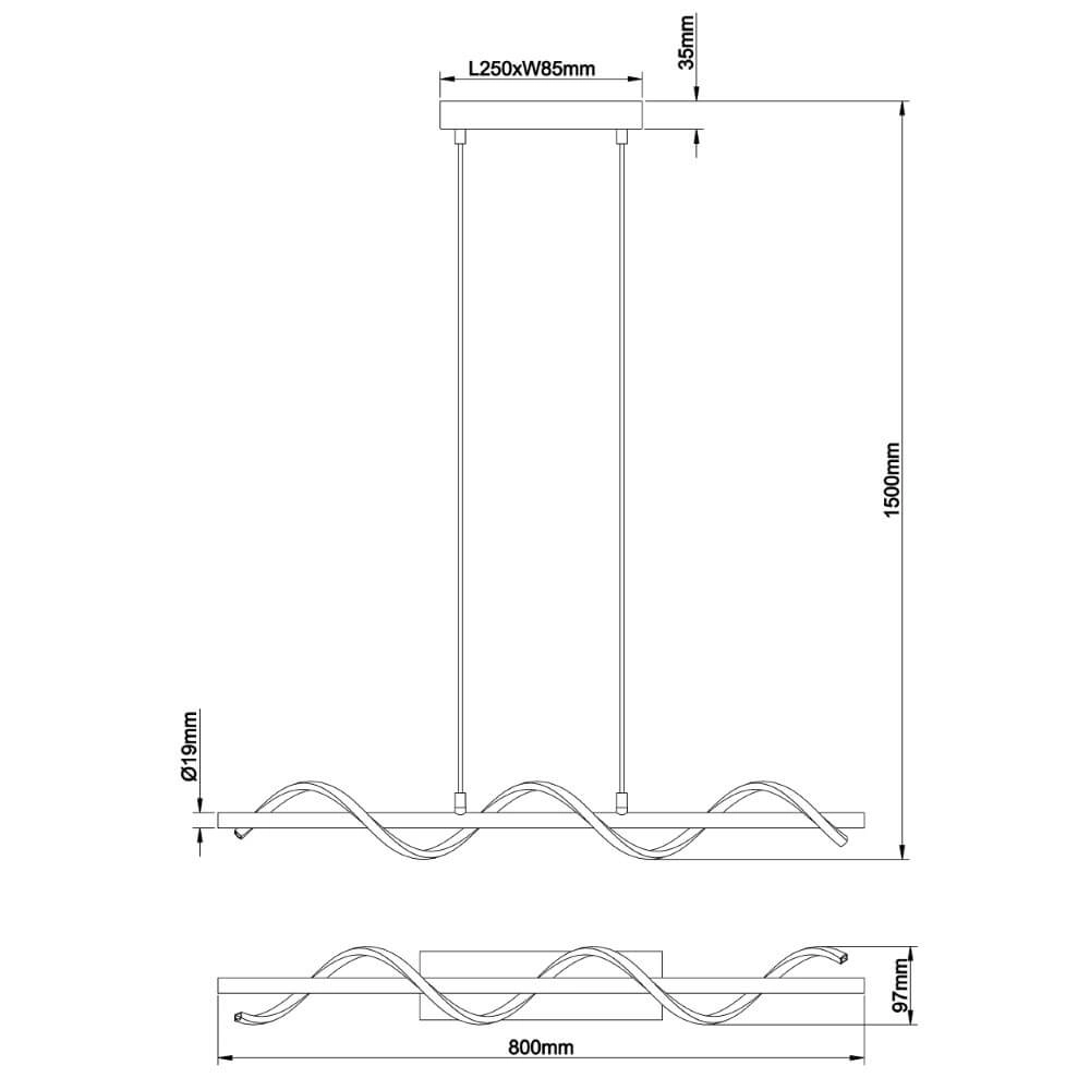 Design hanglamp Eunice zwart Brilliant 4004353425523