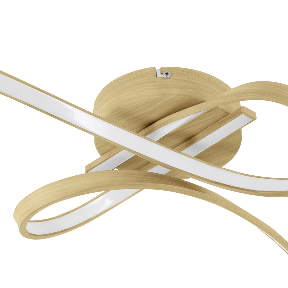 Houtlook led plafondlamp Selvina 2 68cm Eglo 9008606310296