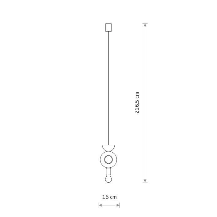 Design hanglamp Drops Wood D 1-lichts hout Lyora 5903139111768