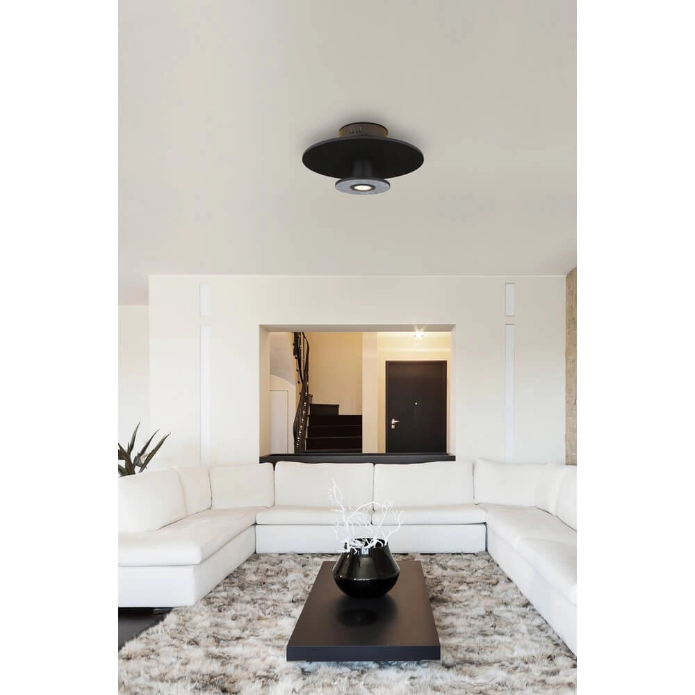 Zwarte plafondlamp Carter Ø 38cm met vilt Globo 9007371471744