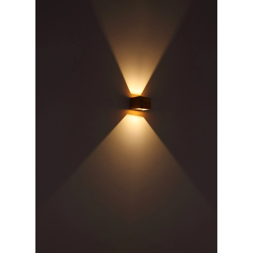 Houten wandlamp Alina up & down Globo 9007371442591