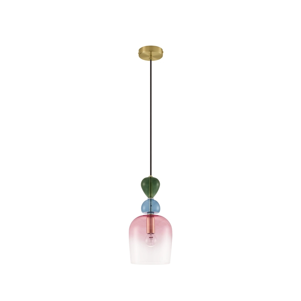 Gekleurde hanglamp Murano roze Lyora 5212017434197