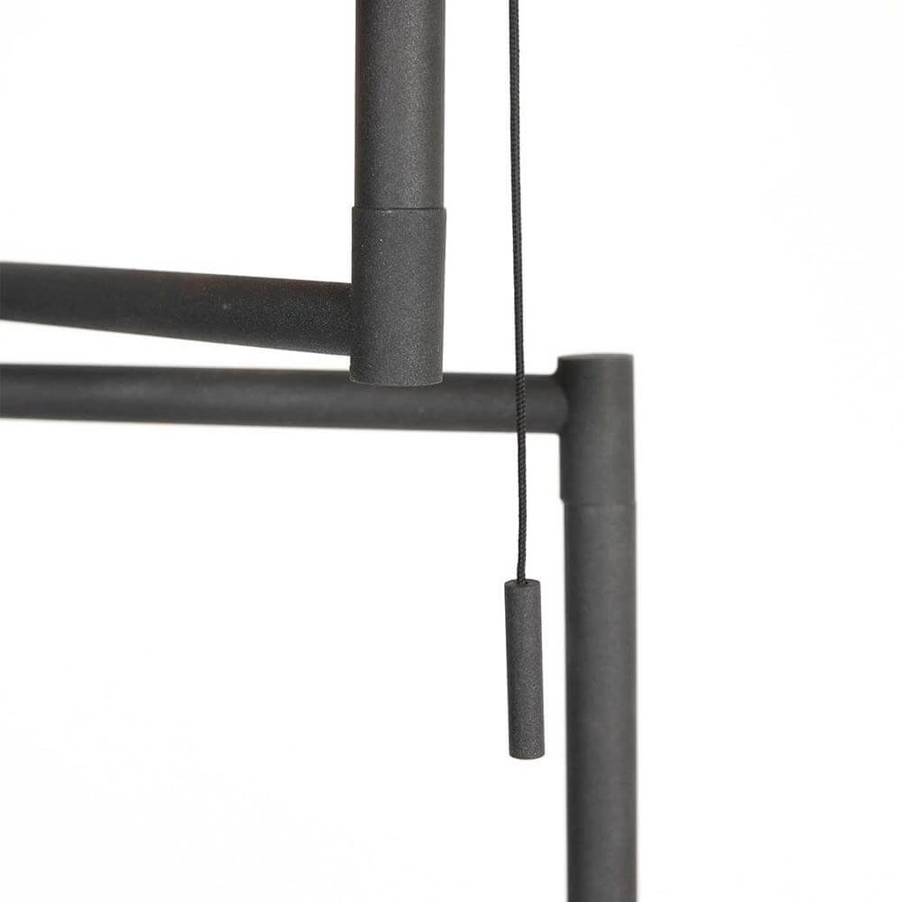 Vloerlamp Bella zwart met bamboe kap Steinhauer 8712746174588