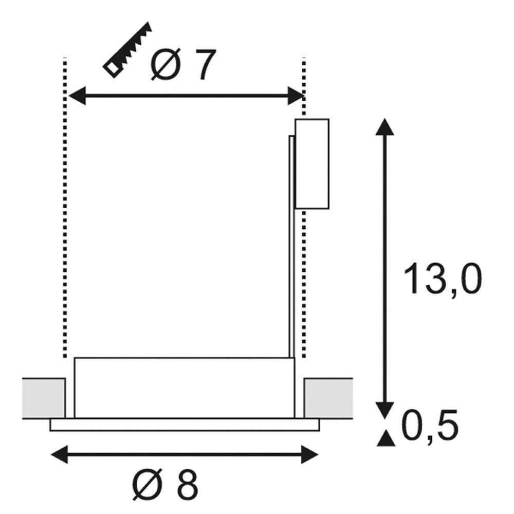 Inbouwspot Dolix Out GU10 Square voor buiten wit SLV 4024163194860