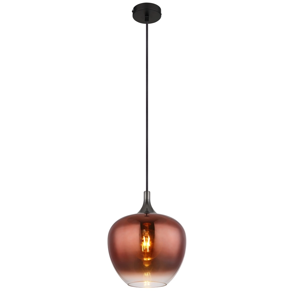Design hanglamp Maxy zwart met rood glas