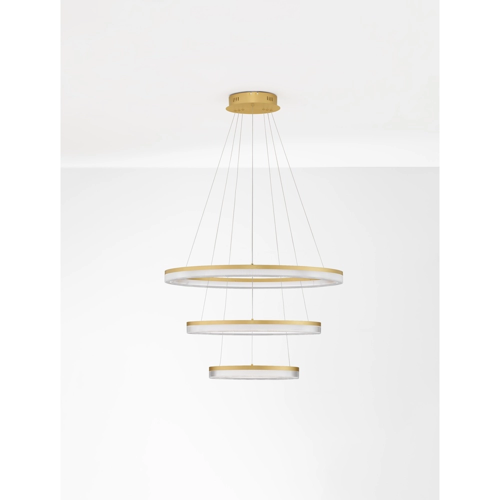Gouden hanglamp Luana 3-lichts Lyora 5212017479679