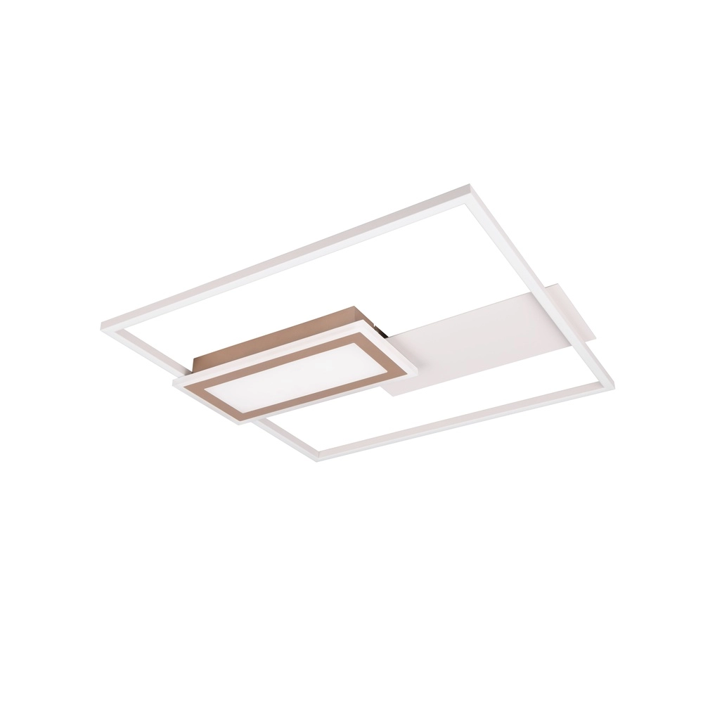 Vierkante plafondlamp Spiro grijs 50cm Trio 4017807612479