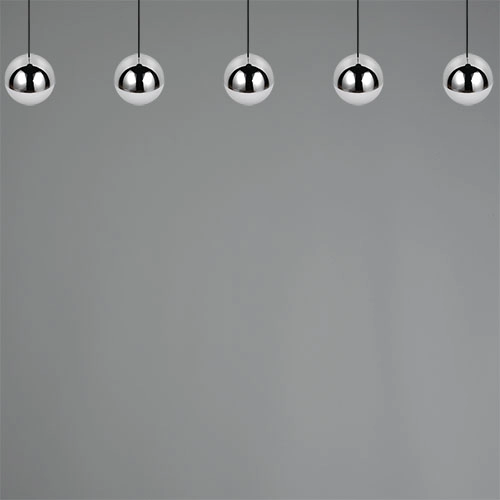5-lichts hanglamp Senta chroom Trio 4017807685855