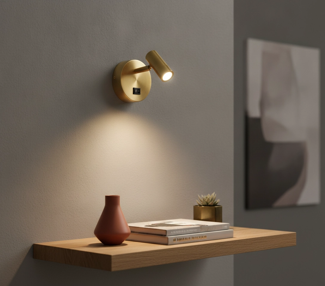 Gouden wandlampje Simply