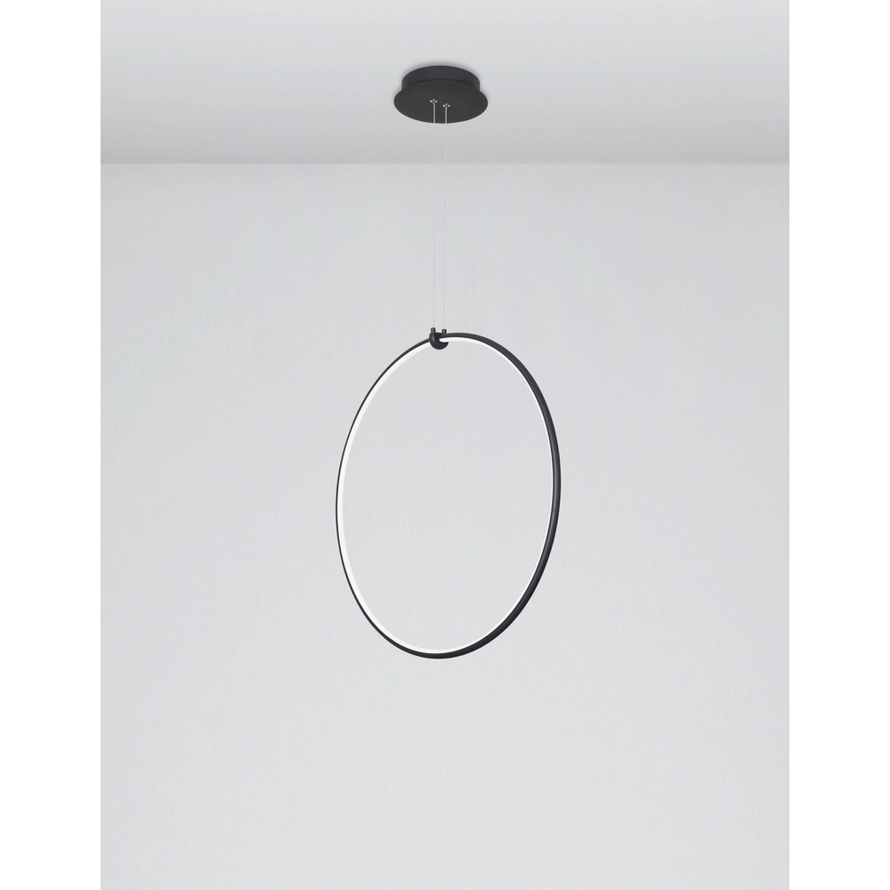 Hanglamp Ring zwart Ø 68cm Hanglamp Ring zwart Ø 68cm