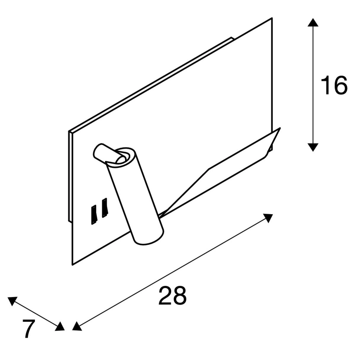 Witte slaapkamer lamp Somnila Spot SLV 4024163236140
